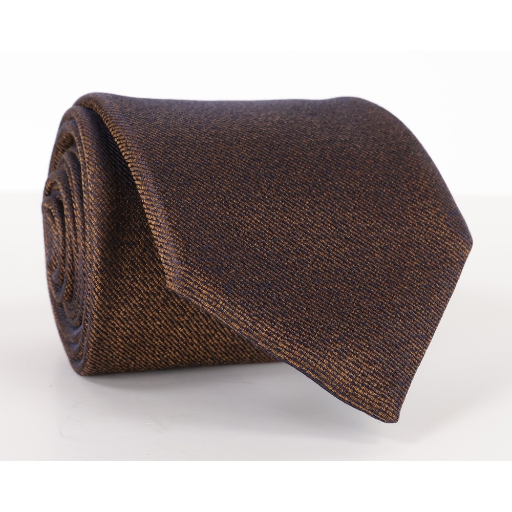 Canali 1934 Impeccabile Silk Necktie Tie Brown Micro Texture Made in Italy